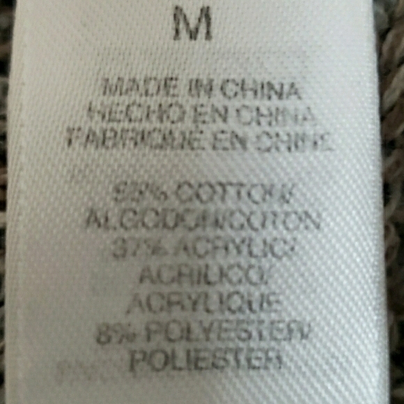 Liz Claiborne Ribbed Marbled Tan & Gray Knit 1/4 Zip Sweater, Size M - Picture 16 of 16